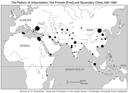 Pattern of eastern hemisphere urbanization 